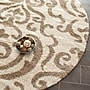 Safavieh Florida Holly Shag 5' Round Indoor Area Rug, Machine Made, Polypropylene, Cream/Beige (SG462-1113-5R)~#|#~m001419136_sc7