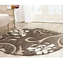 Safavieh Florida Erica Shag 4' Round Indoor Area Rug, Machine Made, Polypropylene, Smoke/Beige (SG464-7913-4R)~#|#~m001419161_sc7