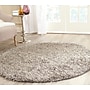 Safavieh New Orleans Shag 5' Round Indoor Area Rug, Tufted, Polyester, Gray (SG531-8080-5R)~#|#~m001419202_sc7