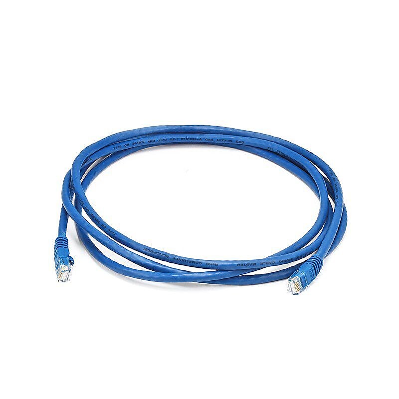 Monoprice 7' CAT-5e Ethernet Network Cable, Blue image 1