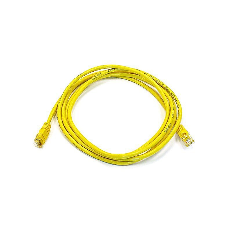 Monoprice 7' 24 AWG CAT-5e UTP Ethernet Network Cable, Yellow image 1