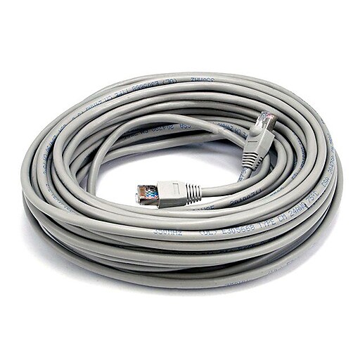 Monoprice® 50' 24AWG Cat5e STP Network Cable, Gray at Staples