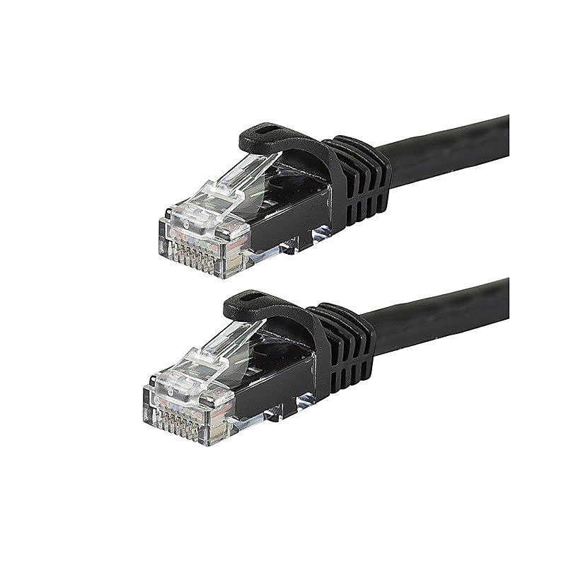 Monoprice FLEXboot Series 14' 24 AWG CAT-6 UTP Ethernet Network Cable, Black image 1
