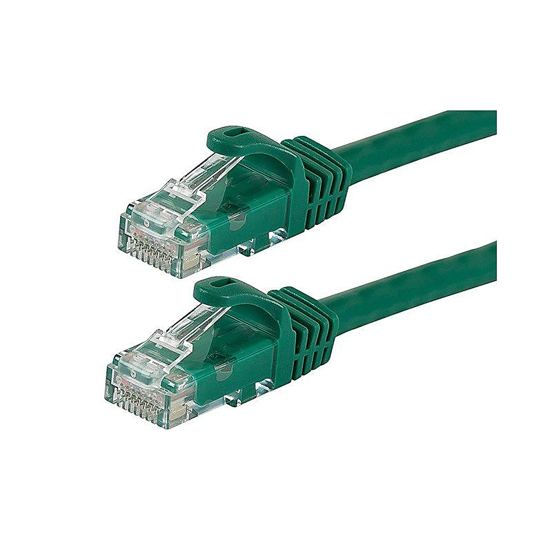Monoprice FLEXboot Series 10' 24 AWG CAT-6 UTP Ethernet Network Cable, Green image 1