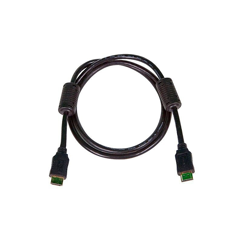 Monoprice® 4' High Speed HDMI Male to Male 28AWG Cable With Ferrite Cores, Black image 1