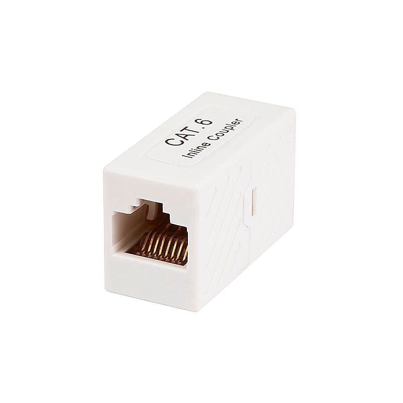 Monoprice 107286 CAT-6 Inline Coupler, White image 1