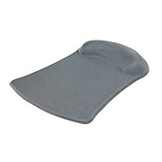 Monoprice® Mouse Pad With Gel Wrist Rest, Silver
