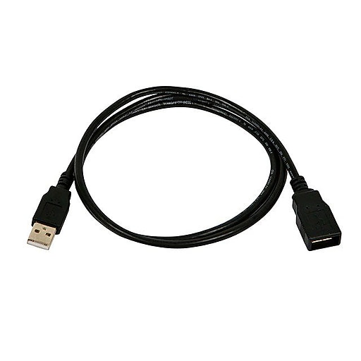 Monoprice 3' USB 2.0 Male to Female Extension Cable, Black