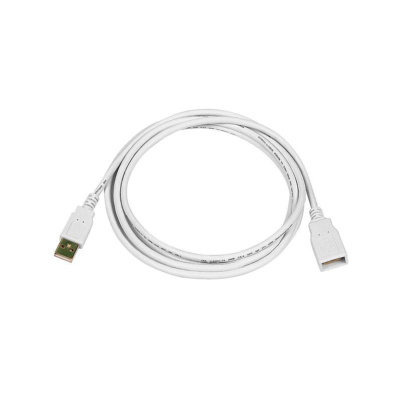 Monoprice 6' USB 2.0 Male to Female Extension Cable, White image 1