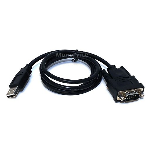 Monoprice® 3' USB to Serial Convert Cable, Black at Staples