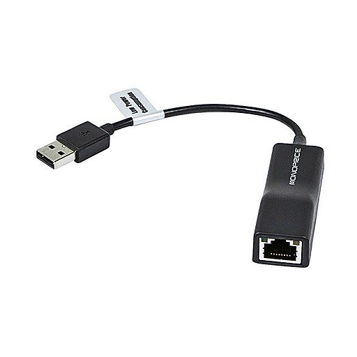 Monoprice USB 2.0 Male to Female Adapter Cable, Black at Staples