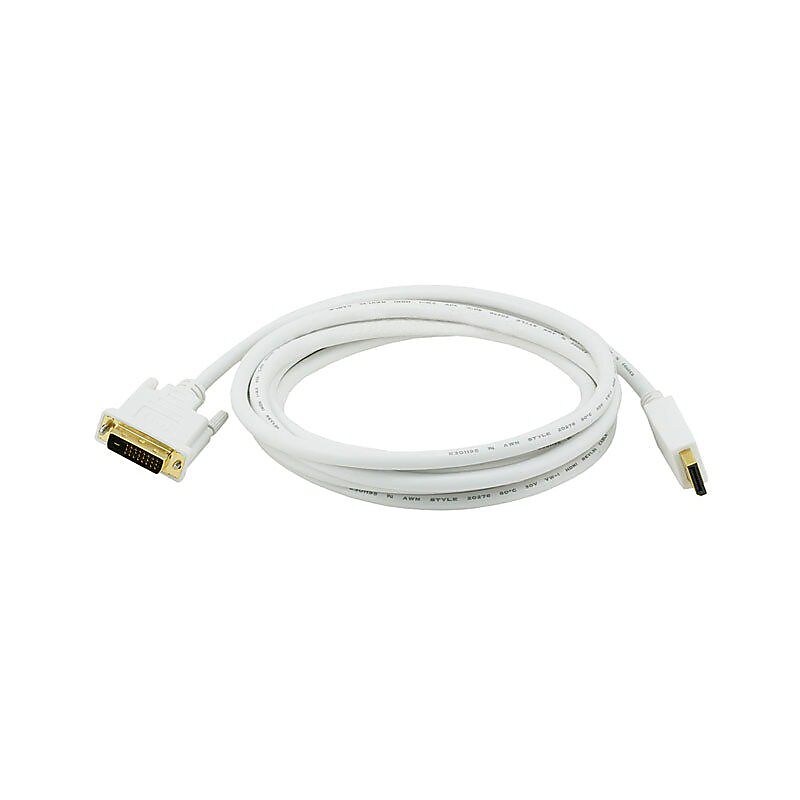 Monoprice 106016 10' DisplayPort to DVI Cable, White image 1