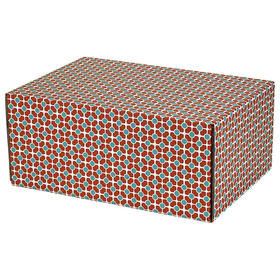 08.8(L)X 5.5(W)X12.2(H) GPP Gift Shipping Box, Classic Line, Tile Pattern, 24/Pack