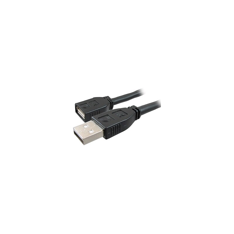 Comprehensive Pro AV/IT 25' USB A Male to A Female Active Plenum Cable, Matte Black image 1
