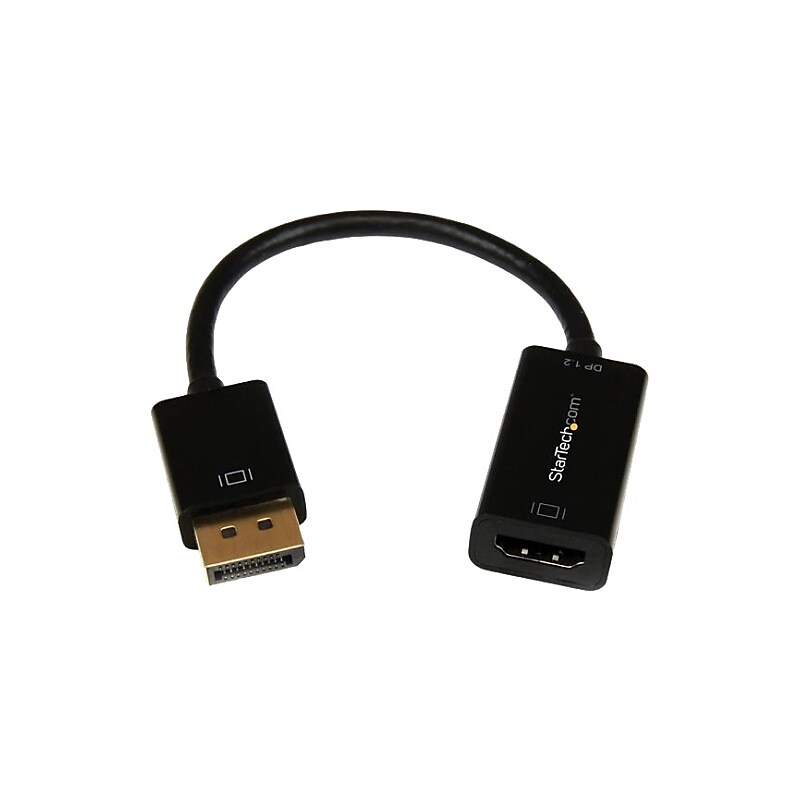 StarTech DP2HD4KS 5.88" DisplayPort to HDMI Adapter Converter, Black image 1