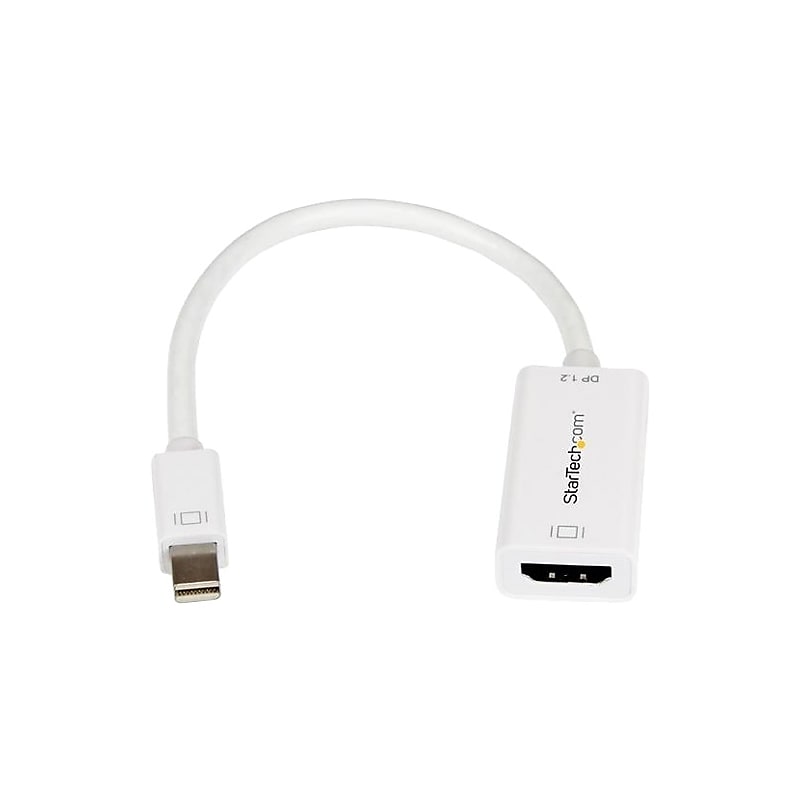 StarTech MDP2HD4KSW 5.88" Mini DisplayPort to HDMI Adapter Cable, White image 1