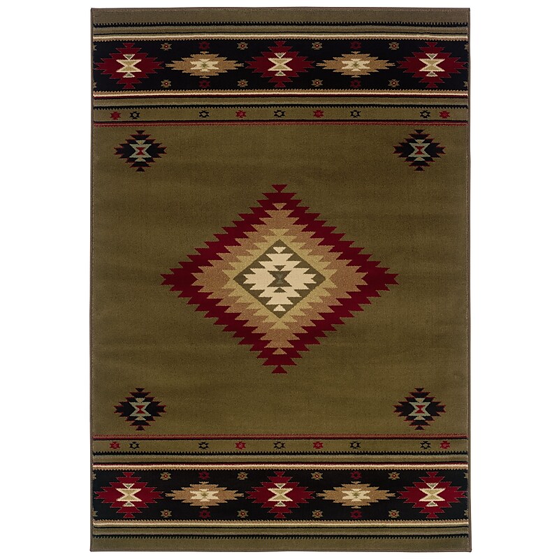 StyleHaven Oriental Beige/ Tan Indoor Machine-made Polypropylene Area Rug (5'3" X 7'3") image 1