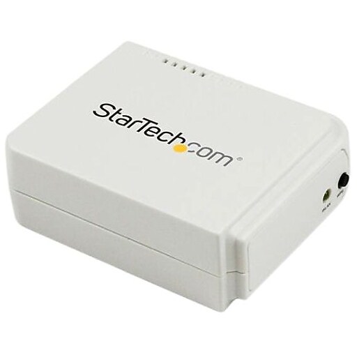 StarTech 1 Port USB Wireless N Network Print Server - 802.11 b/g/n, White (PM1115UW)