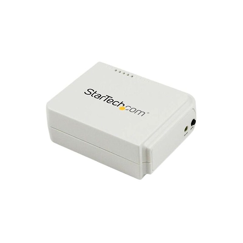 StarTech 1 Port USB Wireless N Network Print Server - 802.11 b/g/n, White (PM1115UW) image 1