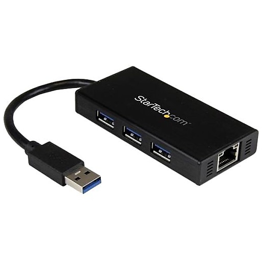 StarTech 3Port USB 3.0 Hub, Black (ST3300GU3B) Staples
