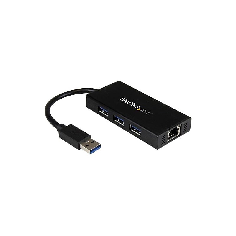 StarTech 3-Port USB 3.0 Hub, Black (ST3300GU3B) image 1