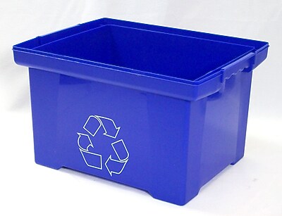 Storex â€“ Bac de recyclage bleu | Staples