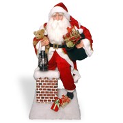 National Tree Co. Plush D cor Plush Santa Climbing Chimney Christmas Decoration