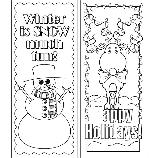 Barker Creek Celebrate Winter Bookmark Set, 60/Pack Staples
