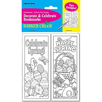 Barker Creek Celebrate Spring Bookmark Set, 60/Pack