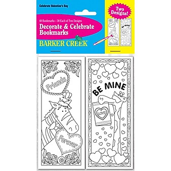Barker Creek Celebrate Valentine's Day Bookmark Set, 60/Pack