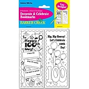 Barker Creek Celebrate 100th Day Bookmark Set, 60/Pack