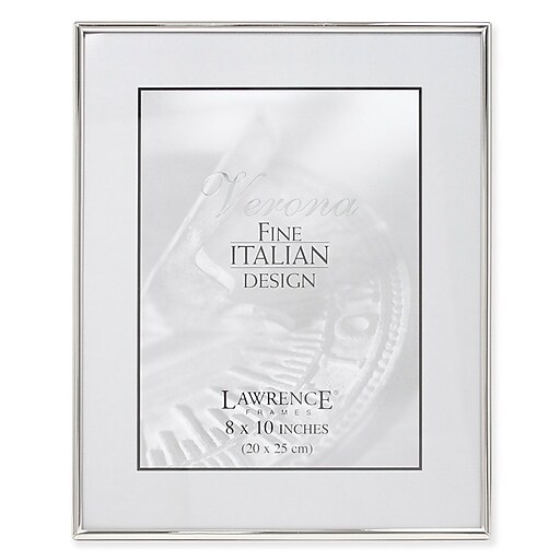 Lawrence 650080 Silver Metal 8 x 10" Picture Frame Staples