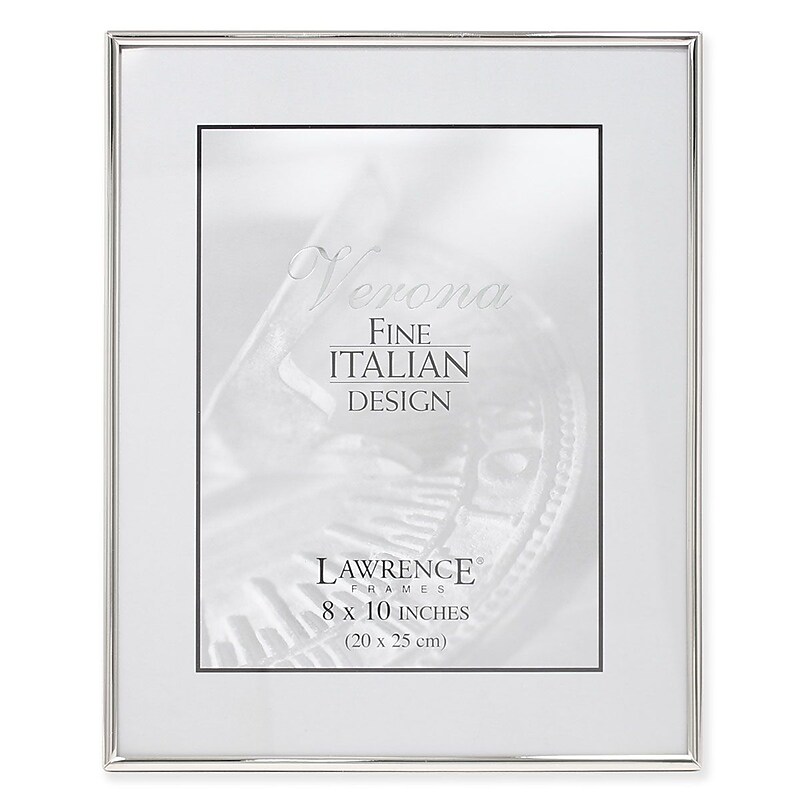 Lawrence 650080 Silver Metal 8 x 10" Picture Frame image 1