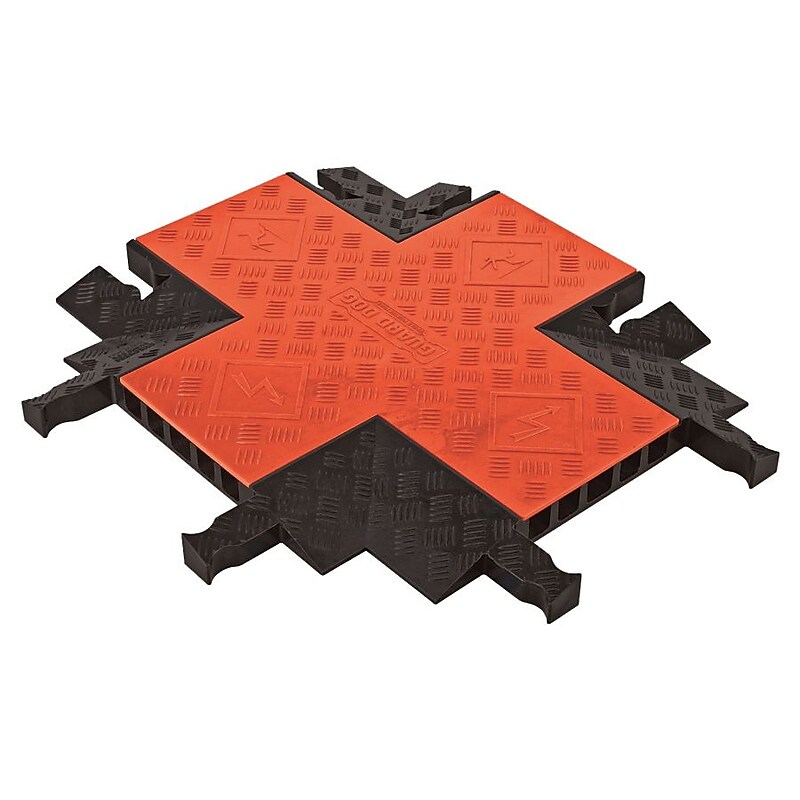 Checkers® Guard Dog® 5 Channel General Purpose 4-Way Cross Cable Protector, Orange/Black image 1