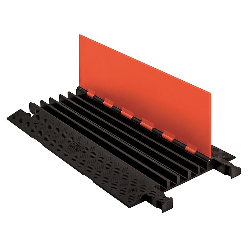 Checkers® Guard Dog® 5 Channel General Purpose Cable Protector With Standard Ramp, Orange/Black image 1