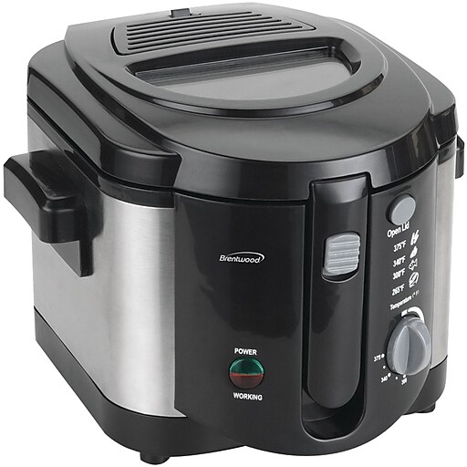 Brentwood 8 Cup Deep Fryer, Black/Stainless Steel (BTWDF720) Staples