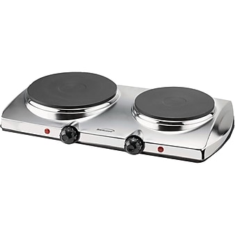 Brentwood® 1440 W Electric Double Hot Plate; Chrome Finish