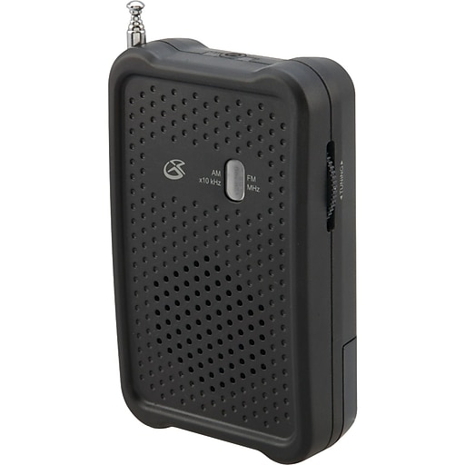 GPX R116B Portable Handheld AM/FM Radio with Headphones 
