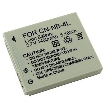 Insten® 247161 3.7 V 1400mAh Rechargeable Li-ion Battery For Canon NB-4L; Gray