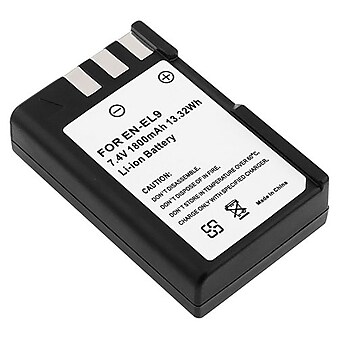 Insten® 221596 7.4 V 1800mAh Rechargeable Li-ion Battery For Nikon EN-EL9; Black