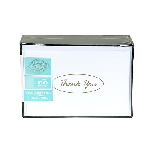 Gartner Studios Thank You Cards, Silver at Staples