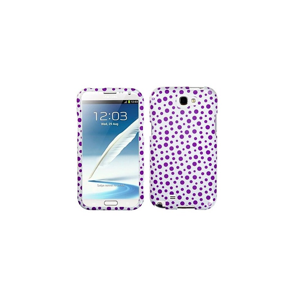 Insten Phone Protector Case For Samsung Galaxy Note II (T889/I605), Purple Mixed Polka Dots