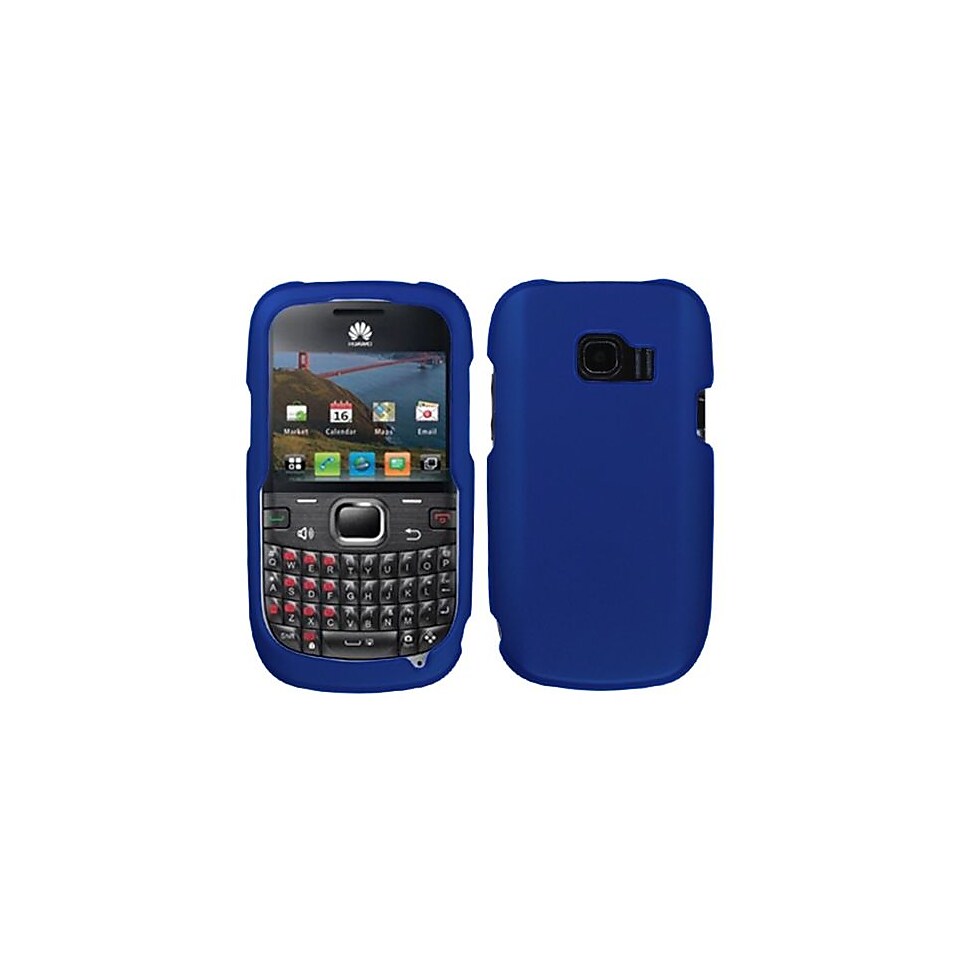Insten Rubber Coated Plastic Phone Case For Huawei M636 Pinnacle 2, Titanium Blue