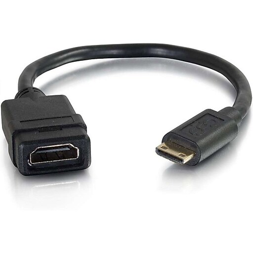 dnpC2G ® 41356 8" HDMI Mini Adapter Converter Dongle, Black Staples