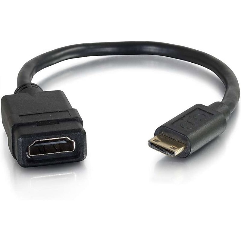 C2G 41356 8" HDMI Mini Adapter Converter Dongle, Black image 1