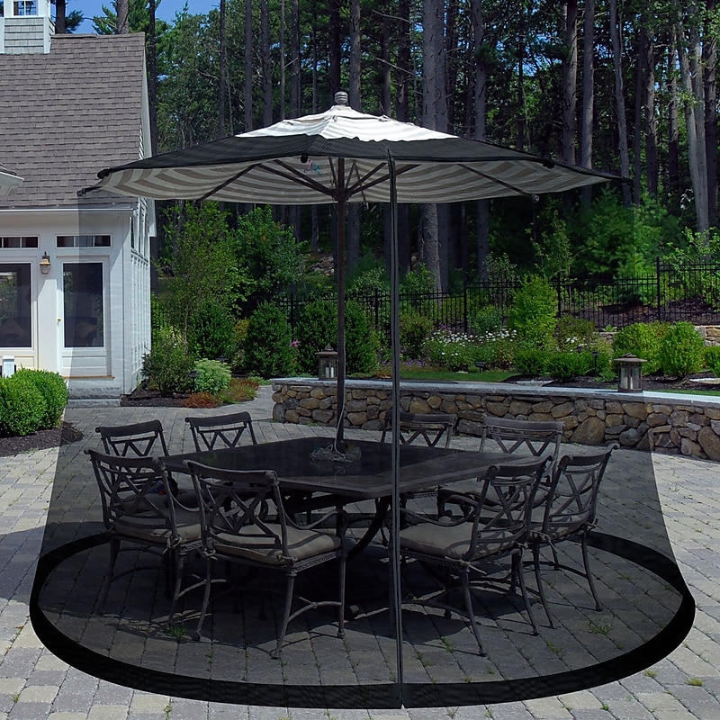 Pure Garden 82" x 41" Plastic Outdoor Umbrella Screen image 1