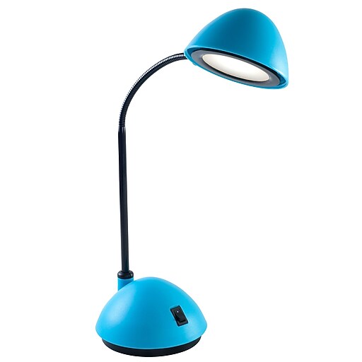 Lavish Home 21" x 5" Plastic LED Desk Lamp, Blue at Staples