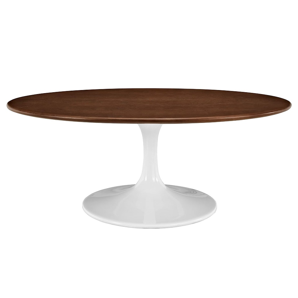 Modway Lippa EEI 1141 WAL 15.5 Oval Coffee Table, Scratch and Chip Resistant