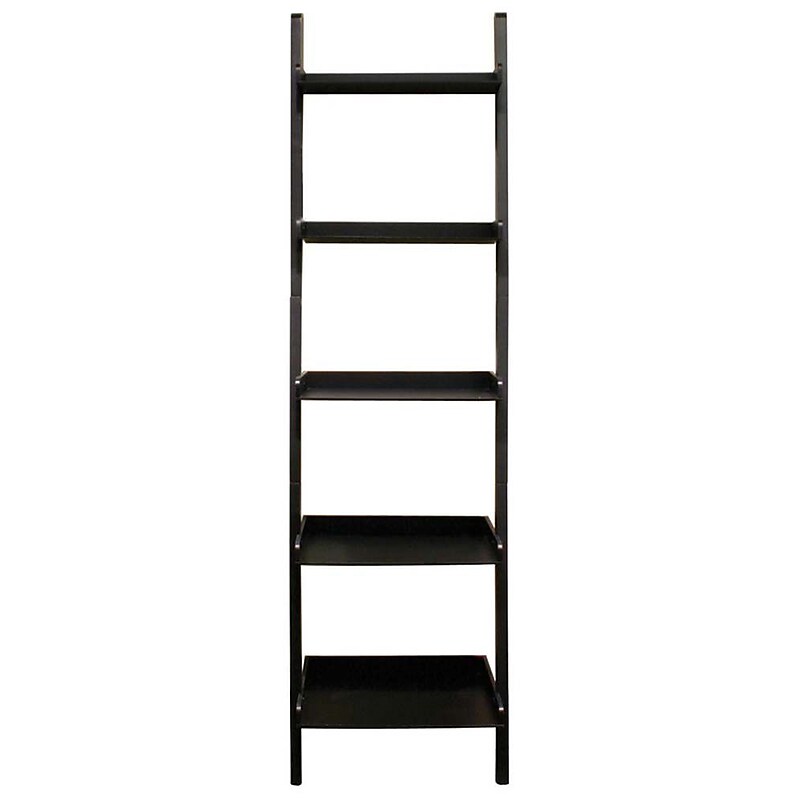 Nexxt Hadfield 5-Tier 66" Leaning Wall Shelf, Black (FN16895-6) image 1