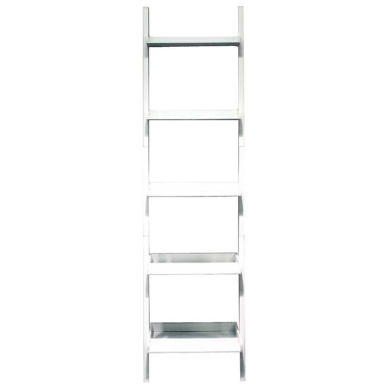 Nexxt FN16950-2 Hadfield 5-Tier Leaning Wall Shelf, White image 1